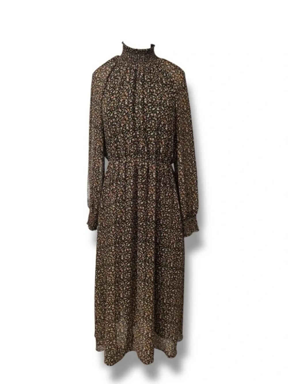 MADEWELL (Re)sourced Georgette Smocked-Neck Midi Dress in Folktale Paisley - Picture 4 of 9